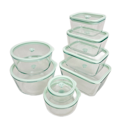 Glass Lid Vacuum Sealed Food Storage Containers
