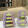 Two-color Rubber Coated Glass Vacuum Sealed Food Storage Containers