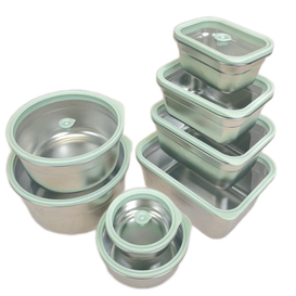 Glass Lid Stainless Food Storage Containers​