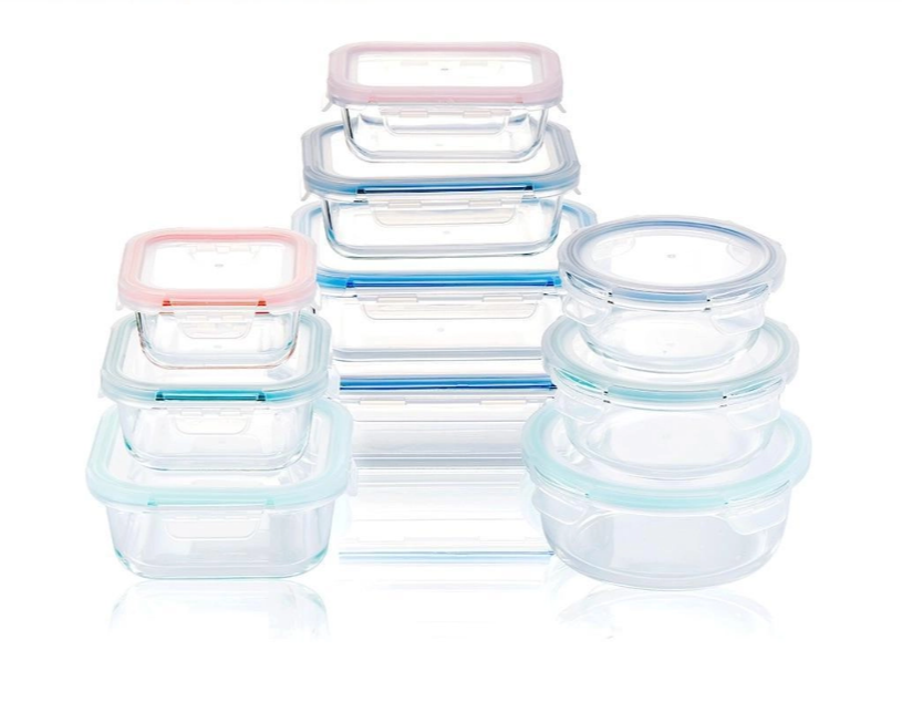 Valve-Free Smooth Glass Food Storage Containers