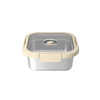Stackable 304 Stainless Steel Food Storage Containers with Two-Tone Soft Grip Lids, Airtight Metal Meal Prep Lunch Boxes for Fridge & Freezer
