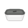 Stackable Borosilicate Glass Food Storage Containers | Negative Pressure Vacuum Plastic Lids, Airtight Leakproof Meal Prep Container Set