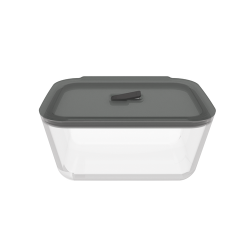 Stackable Borosilicate Glass Food Storage Containers | Negative Pressure Vacuum Plastic Lids, Airtight Leakproof Meal Prep Container Set