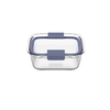 Dual Side Clip Lid Glass Food Storage Containers, Heat Resistant Borosilicate Airtight Meal Prep Boxes, Stackable Leak-Proof Glass Containers for Leftovers, Office Lunch & Refrigerator Storage